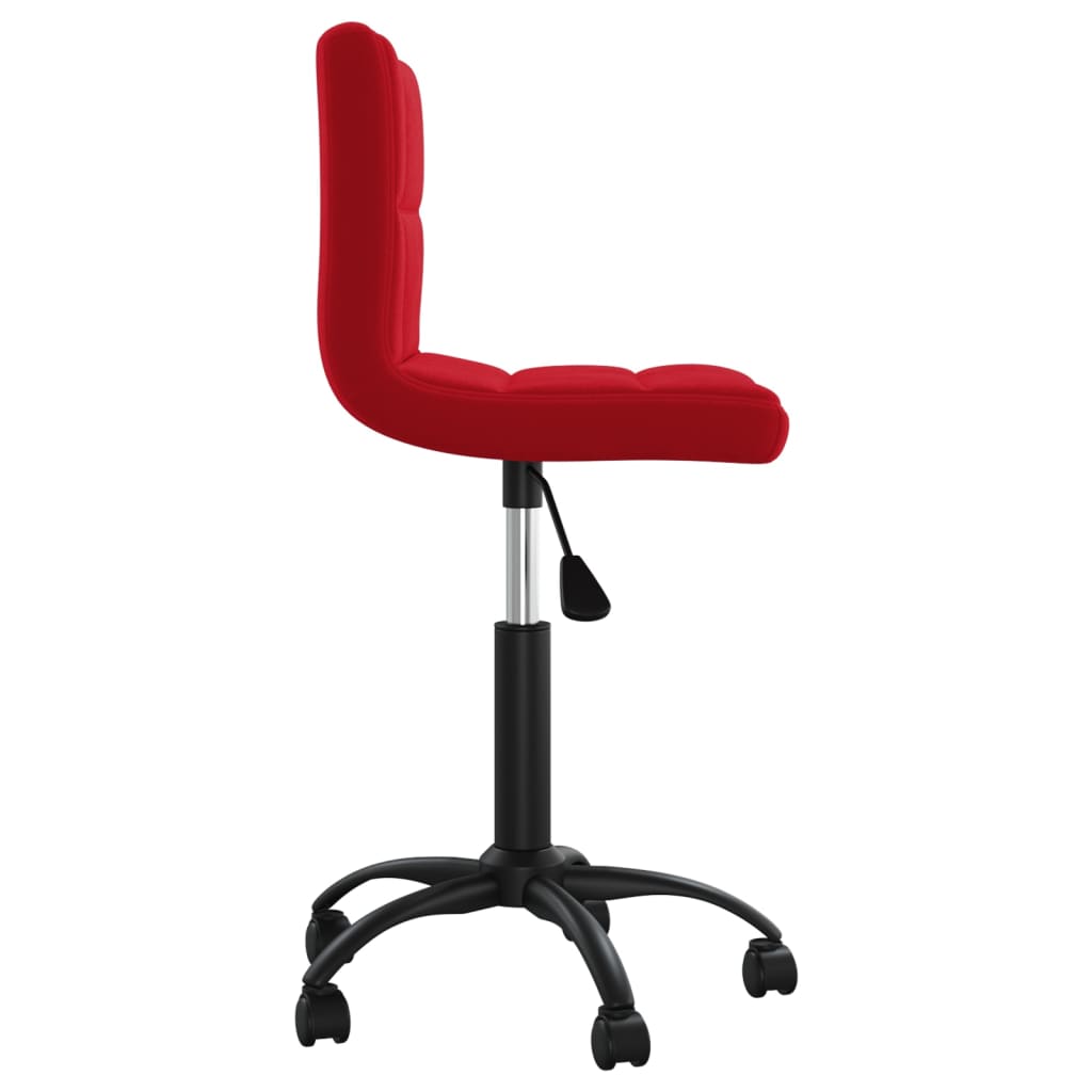 Chaise pivotante de bureau Rouge bordeaux Velours - XIOS