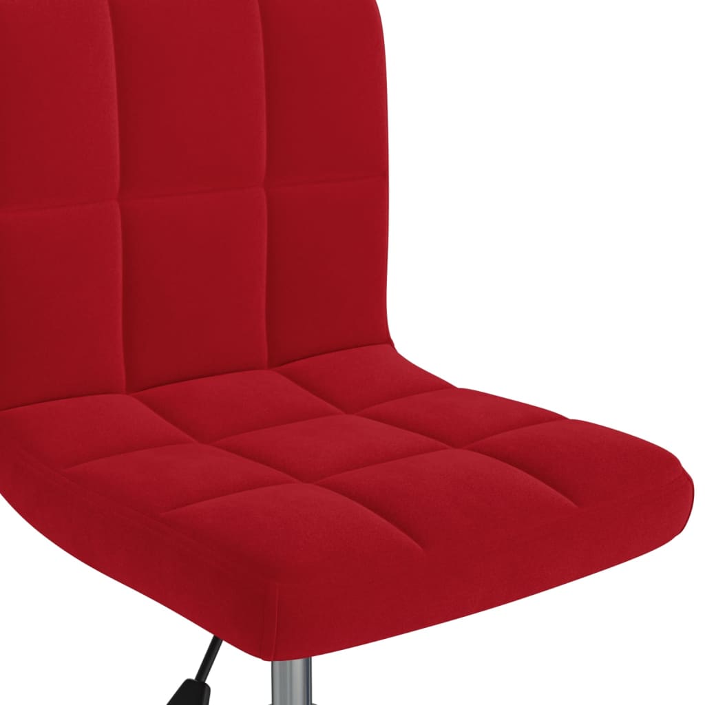 Chaise pivotante de bureau Rouge bordeaux Velours - XIOS
