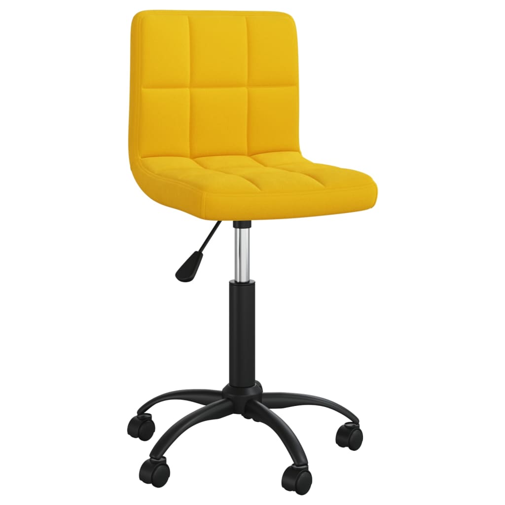 Chaise pivotante de bureau Jaune moutarde Velours - XIOS