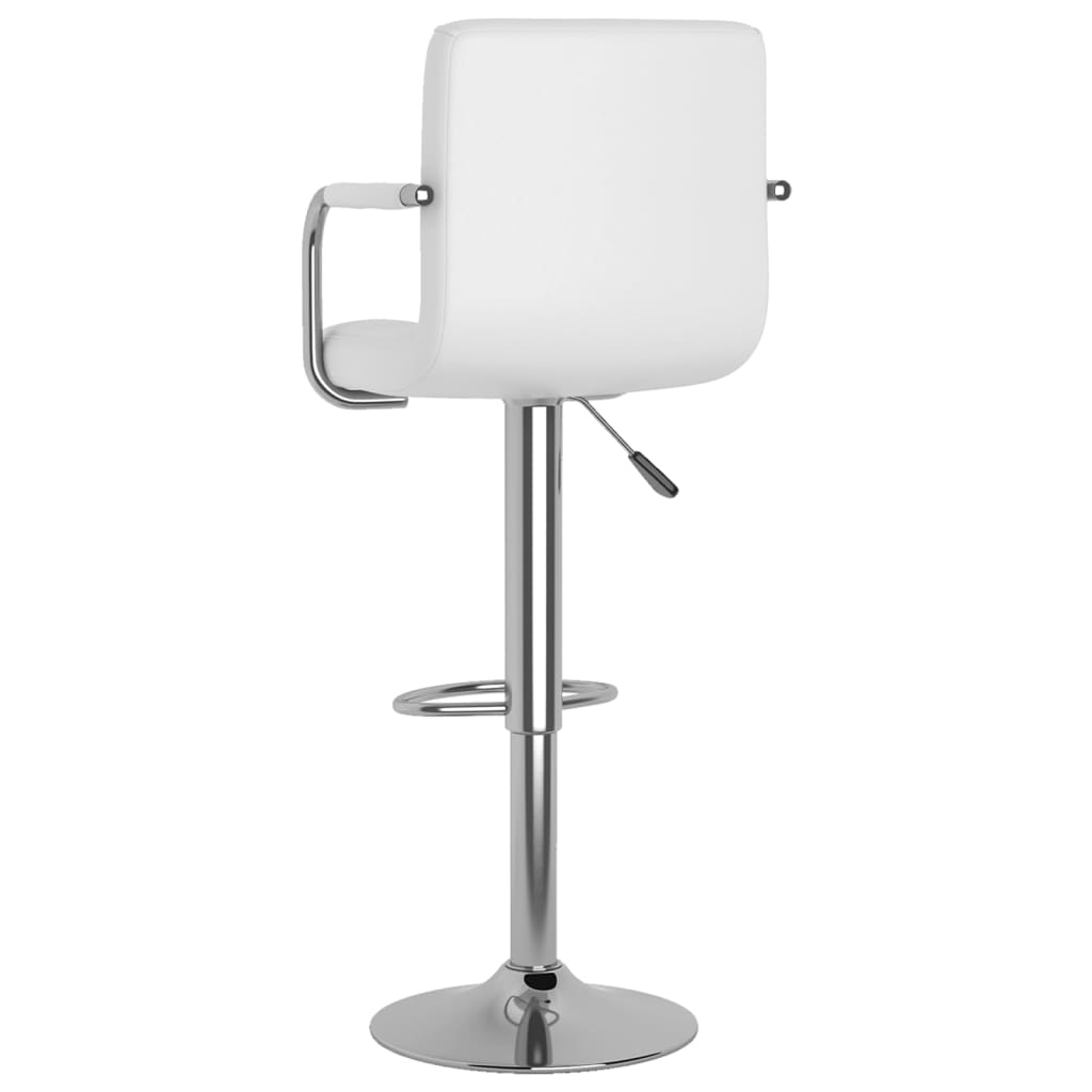 Tabourets de bar lot de 2 blanc similicuir - XIOS
