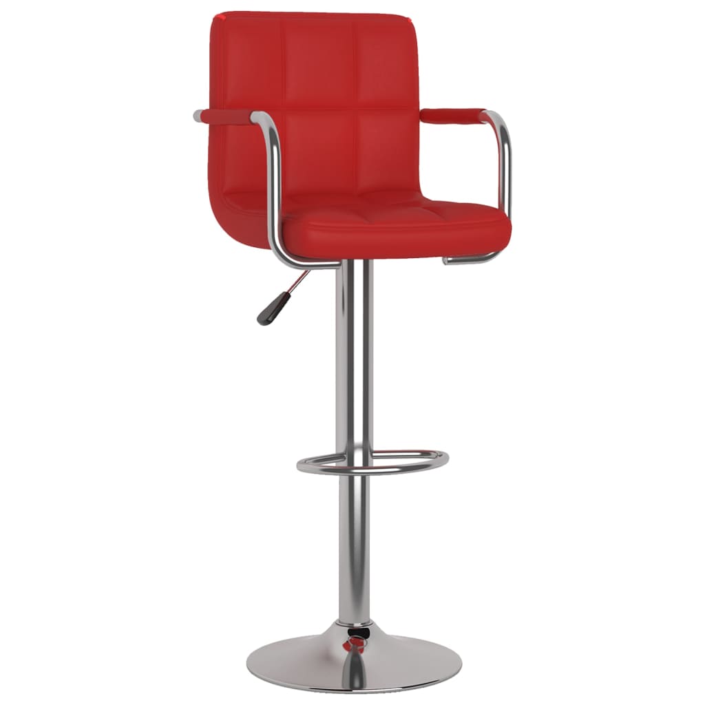 Tabourets de bar lot de 2 rouge bordeaux similicuir - XIOS