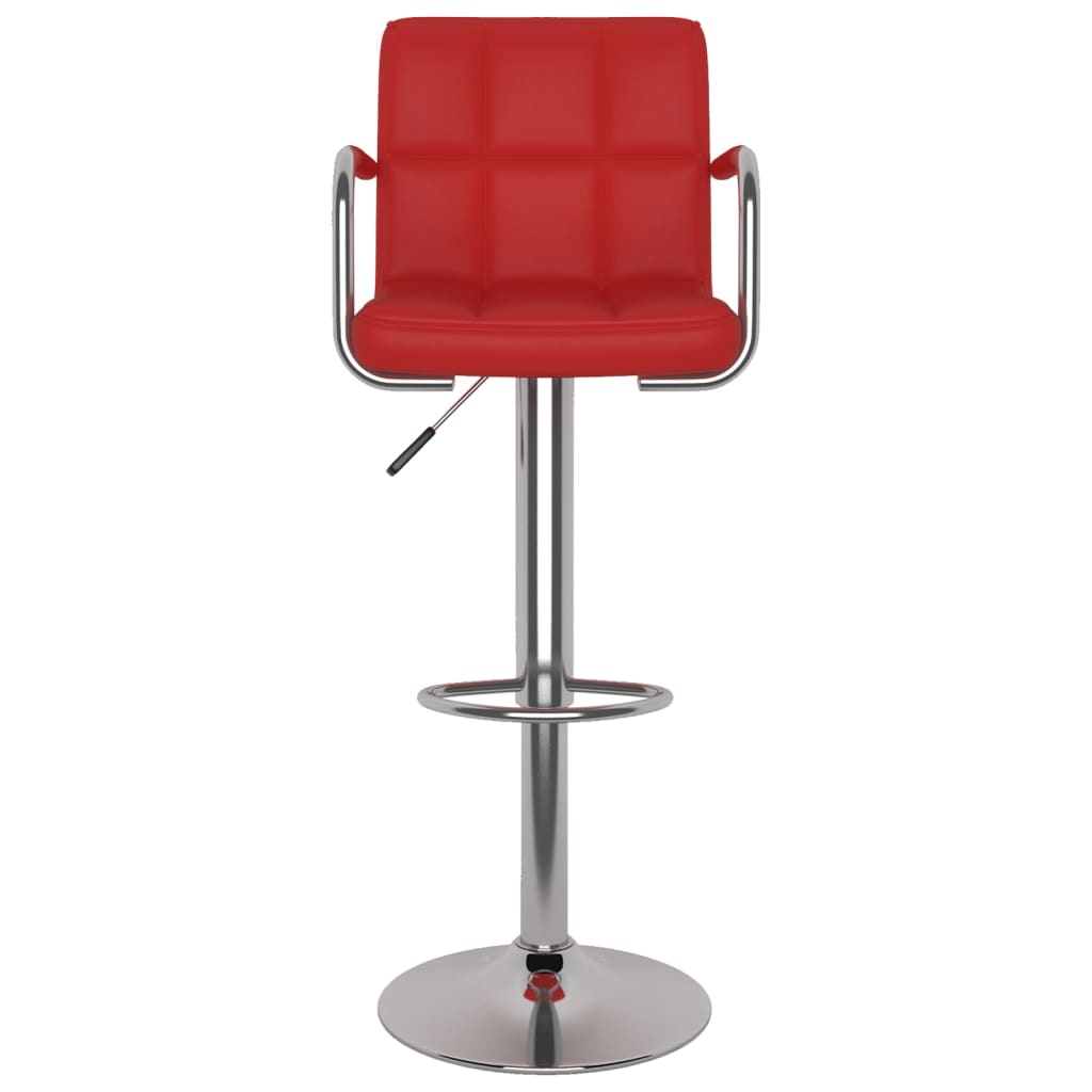 Tabourets de bar lot de 2 rouge bordeaux similicuir - XIOS