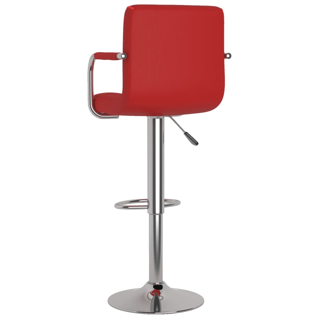 Tabourets de bar lot de 2 rouge bordeaux similicuir - XIOS