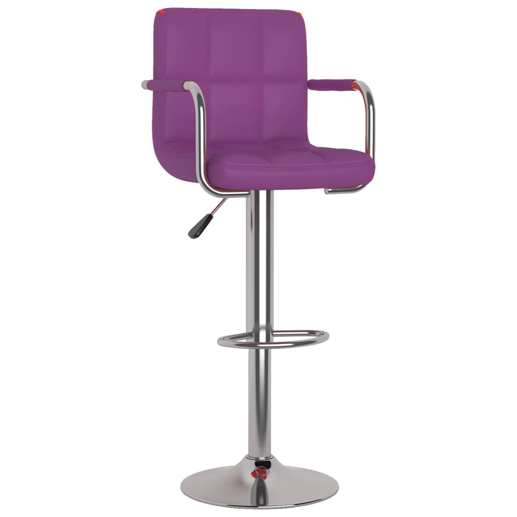 Tabourets de bar lot de 2 violet similicuir - XIOS