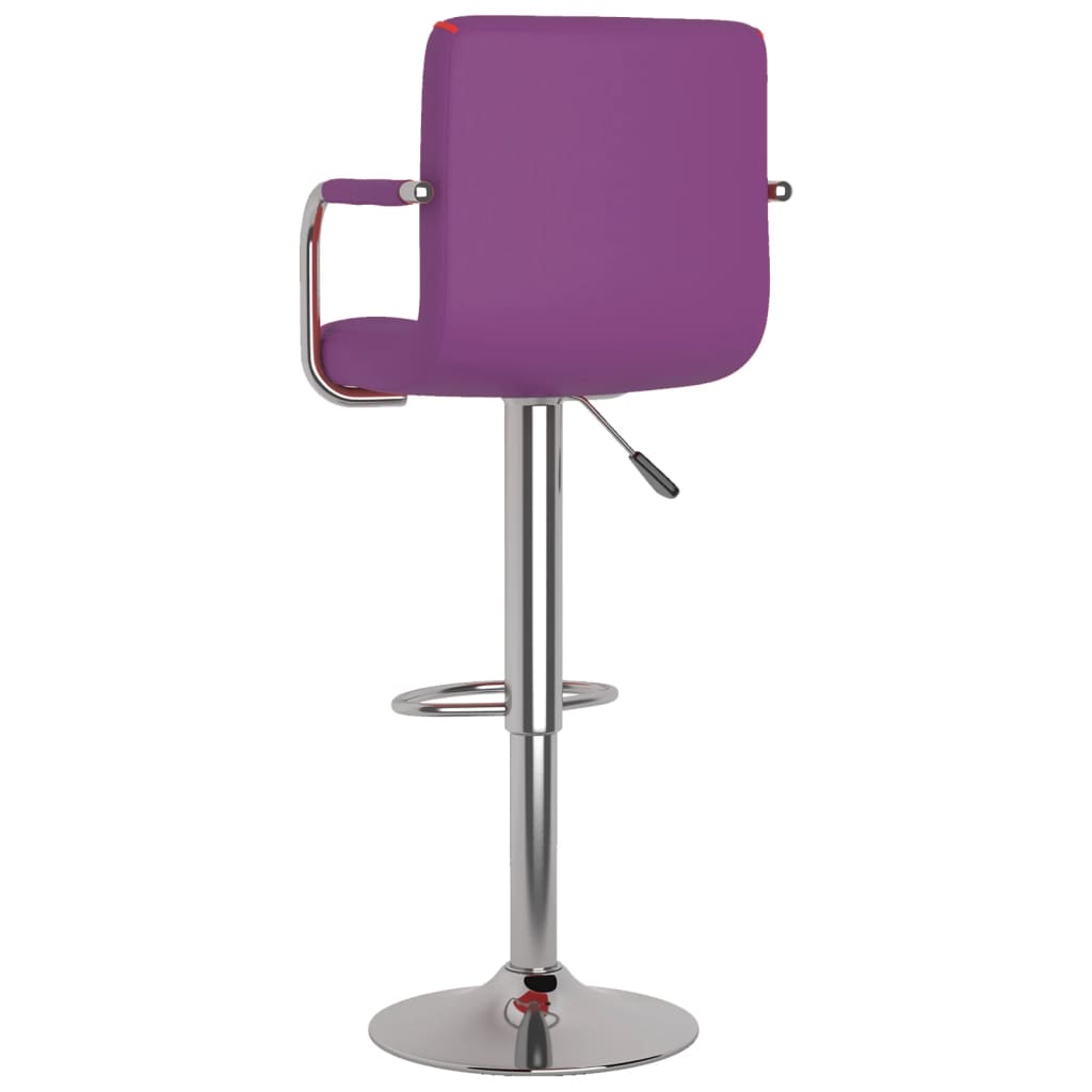 Tabourets de bar lot de 2 violet similicuir - XIOS