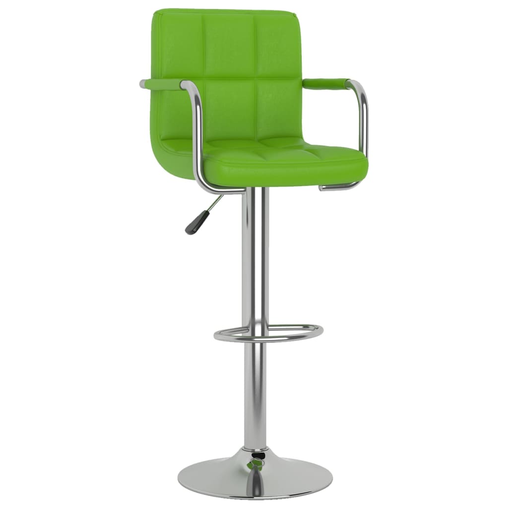 Tabourets de bar lot de 2 vert similicuir - XIOS
