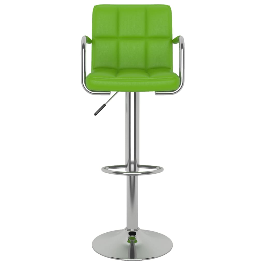 Tabourets de bar lot de 2 vert similicuir - XIOS