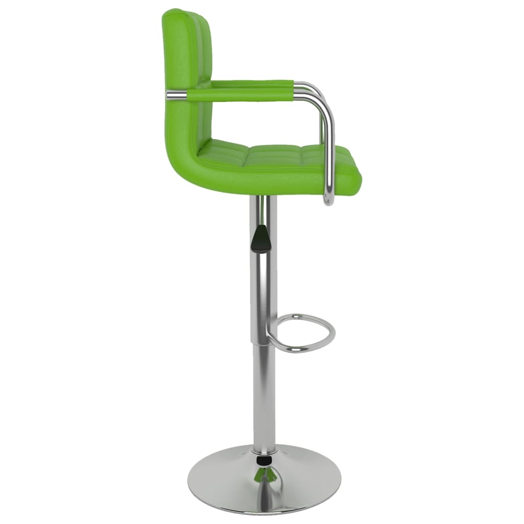 Tabourets de bar lot de 2 vert similicuir - XIOS