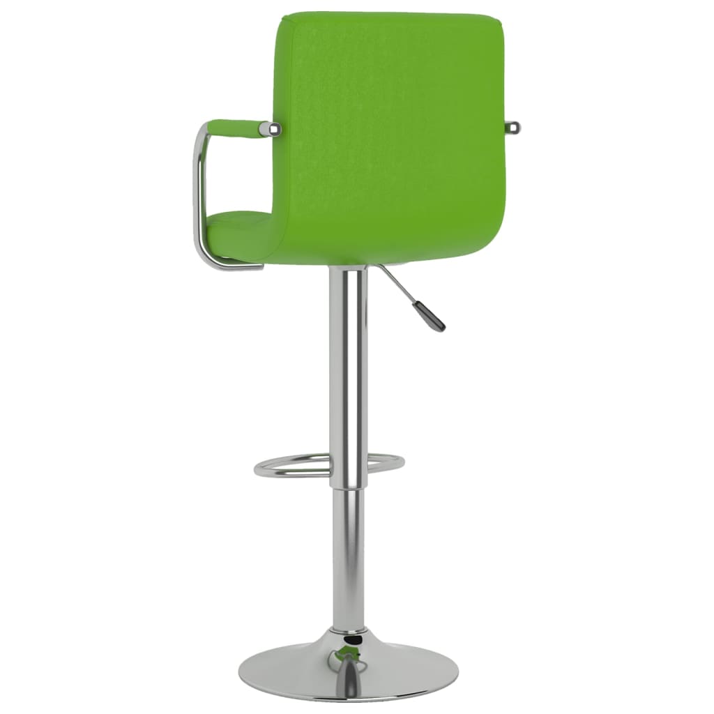 Tabourets de bar lot de 2 vert similicuir - XIOS
