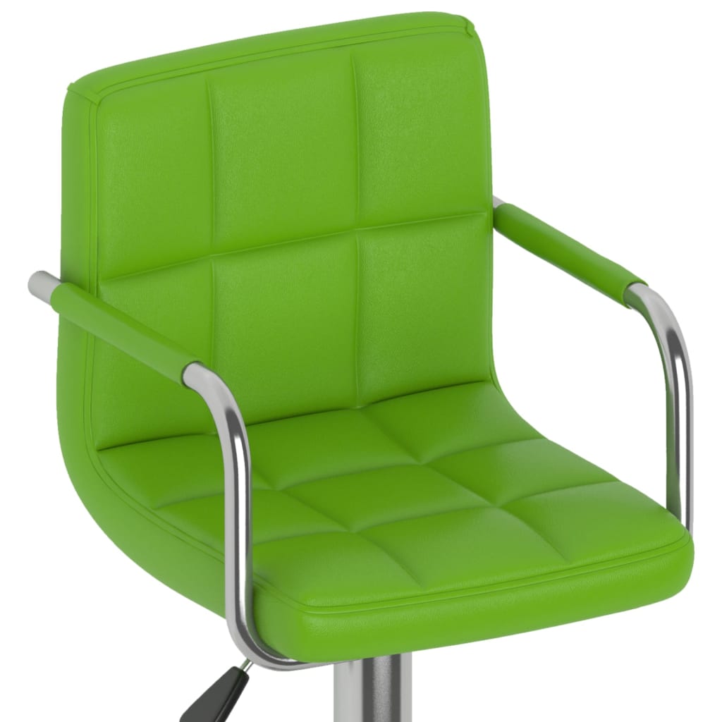 Tabourets de bar lot de 2 vert similicuir - XIOS