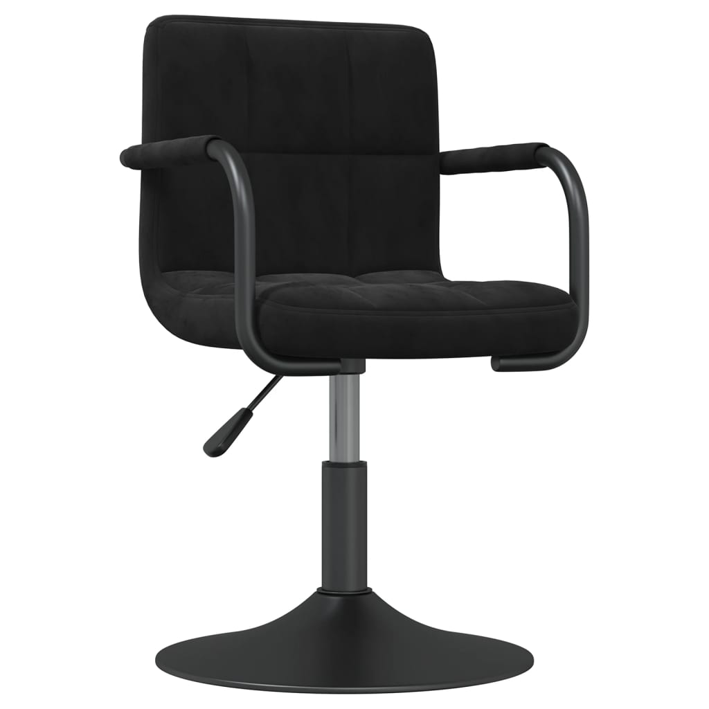 Chaises pivotantes à manger lot de 2 noir velours - XIOS