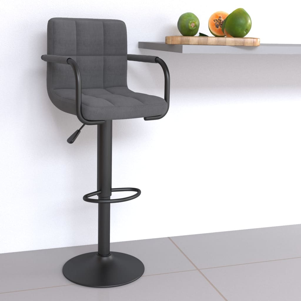 Tabouret de bar Gris clair Tissu - XIOS