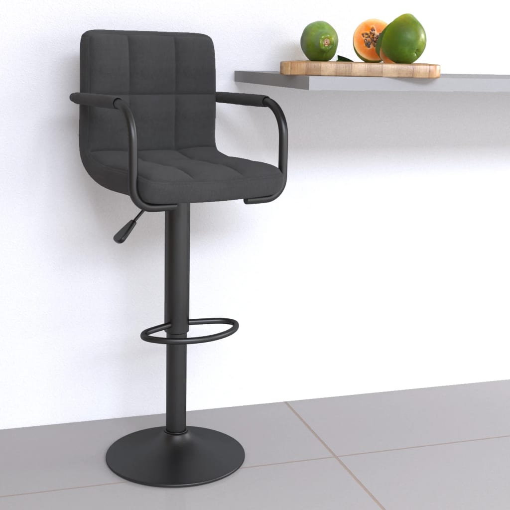 Tabouret de bar Gris foncé Tissu - XIOS