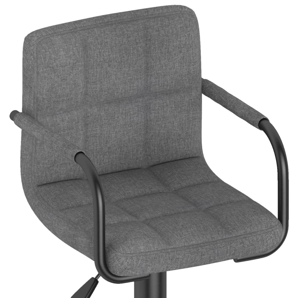 Tabourets de bar lot de 2 gris clair tissu - XIOS