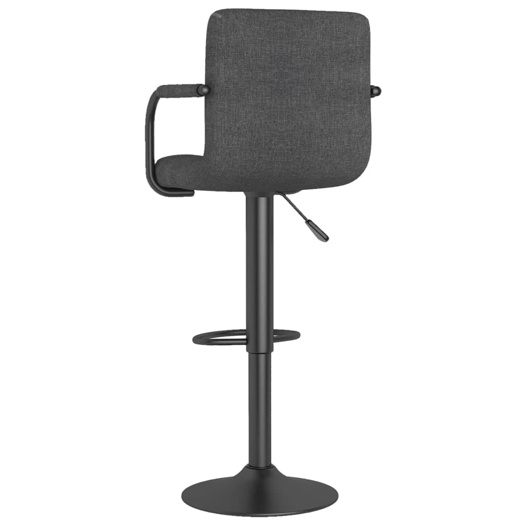 Tabourets de bar lot de 2 gris foncé tissu - XIOS