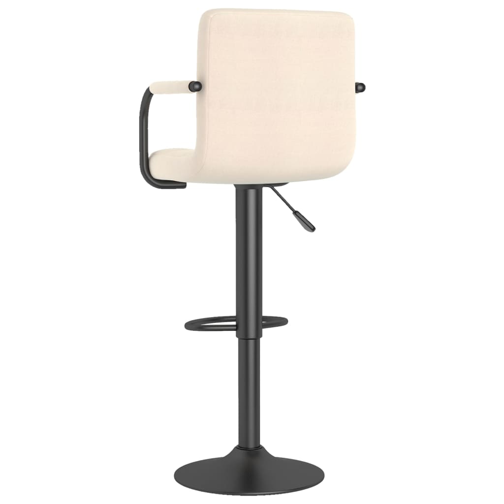 Tabourets de bar lot de 2 crème tissu - XIOS
