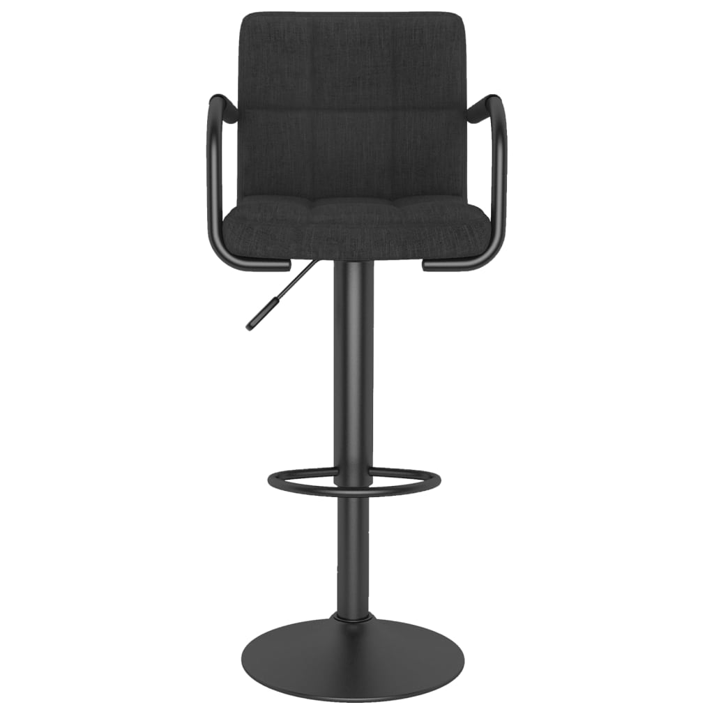 Tabourets de bar lot de 2 noir tissu - XIOS