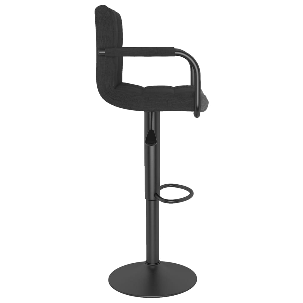Tabourets de bar lot de 2 noir tissu - XIOS