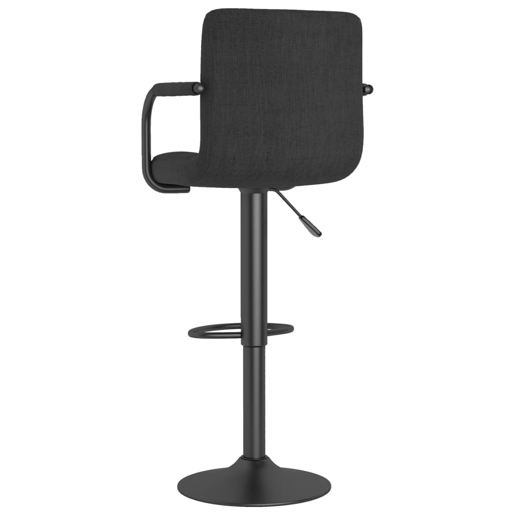 Tabourets de bar lot de 2 noir tissu - XIOS