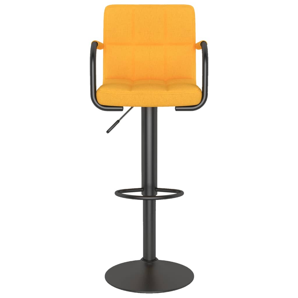 Tabourets de bar lot de 2 jaune moutarde tissu - XIOS