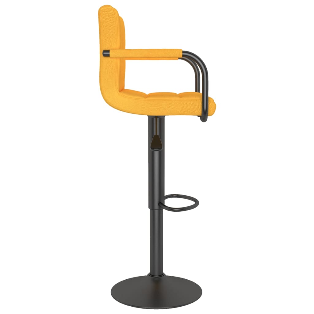 Tabourets de bar lot de 2 jaune moutarde tissu - XIOS