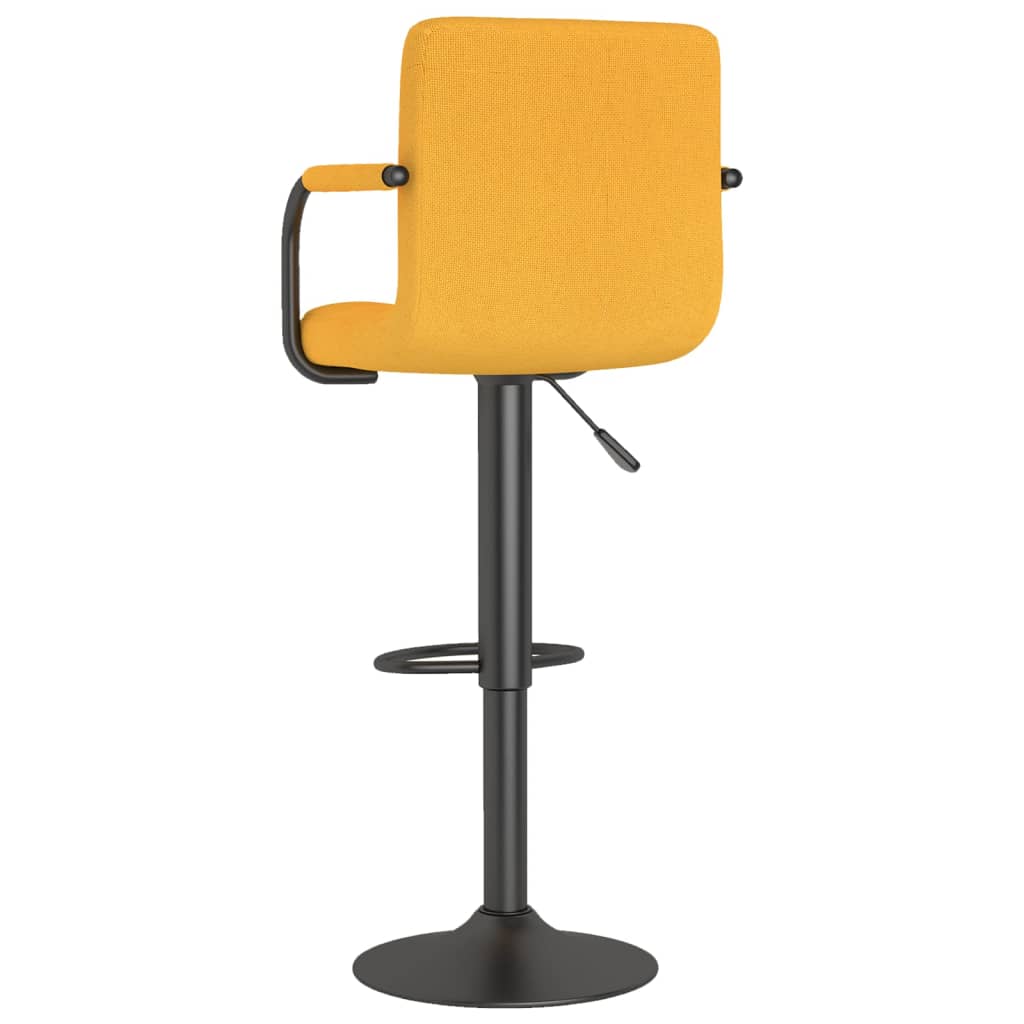 Tabourets de bar lot de 2 jaune moutarde tissu - XIOS