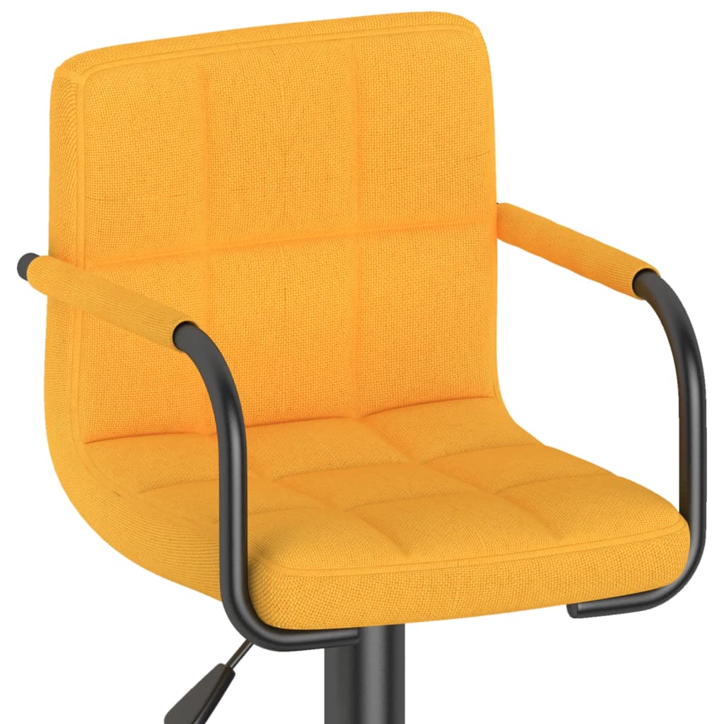 Tabourets de bar lot de 2 jaune moutarde tissu - XIOS