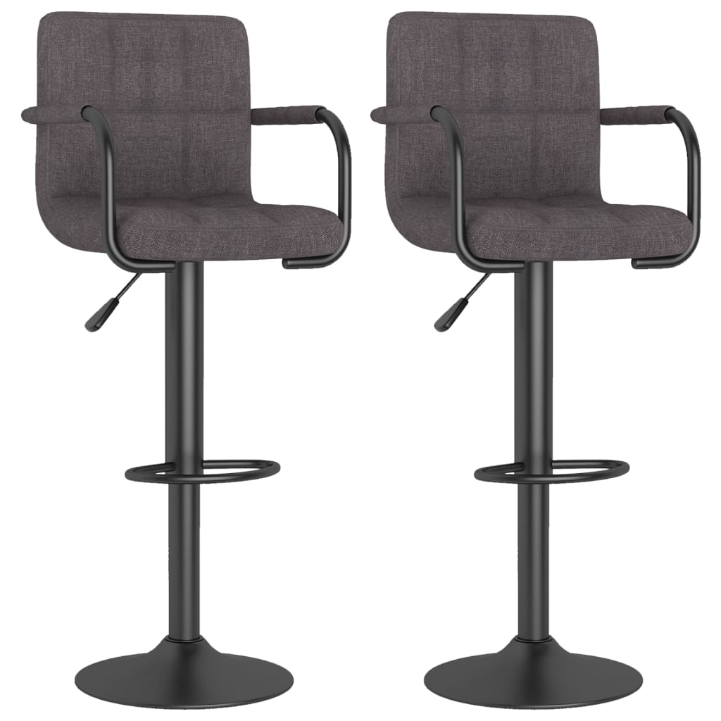 Tabourets de bar lot de 2 taupe tissu - XIOS