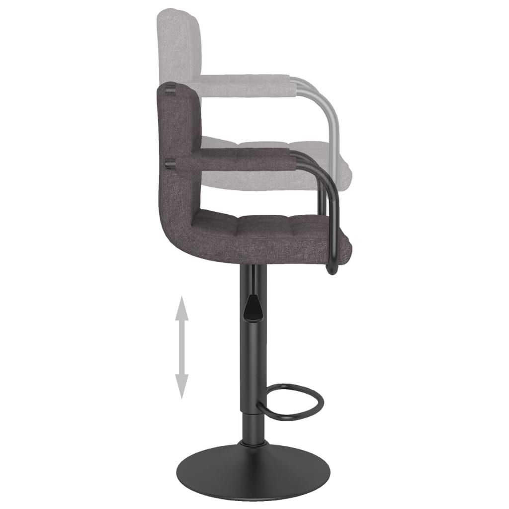 Tabourets de bar lot de 2 taupe tissu - XIOS