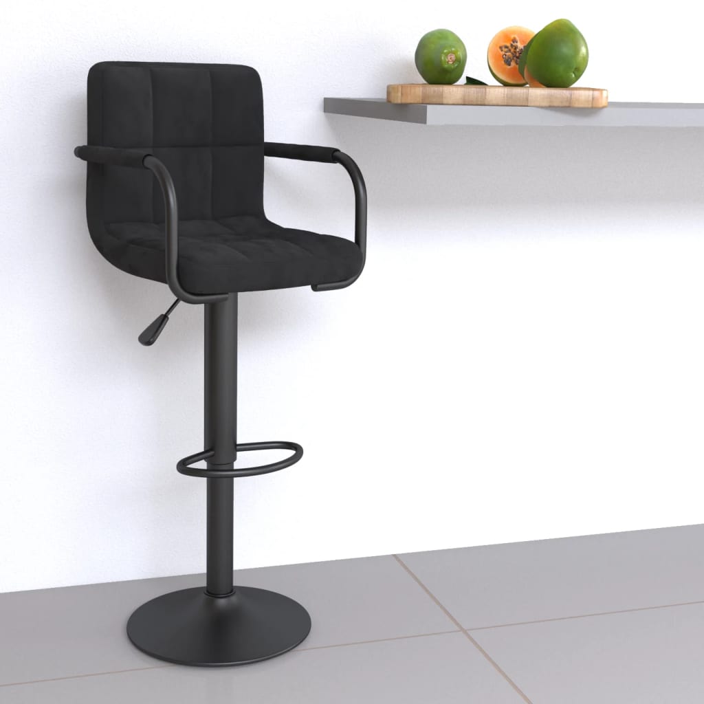 Tabouret de bar Noir Velours - XIOS
