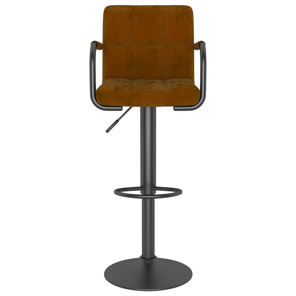 Tabouret de bar Marron Velours - XIOS