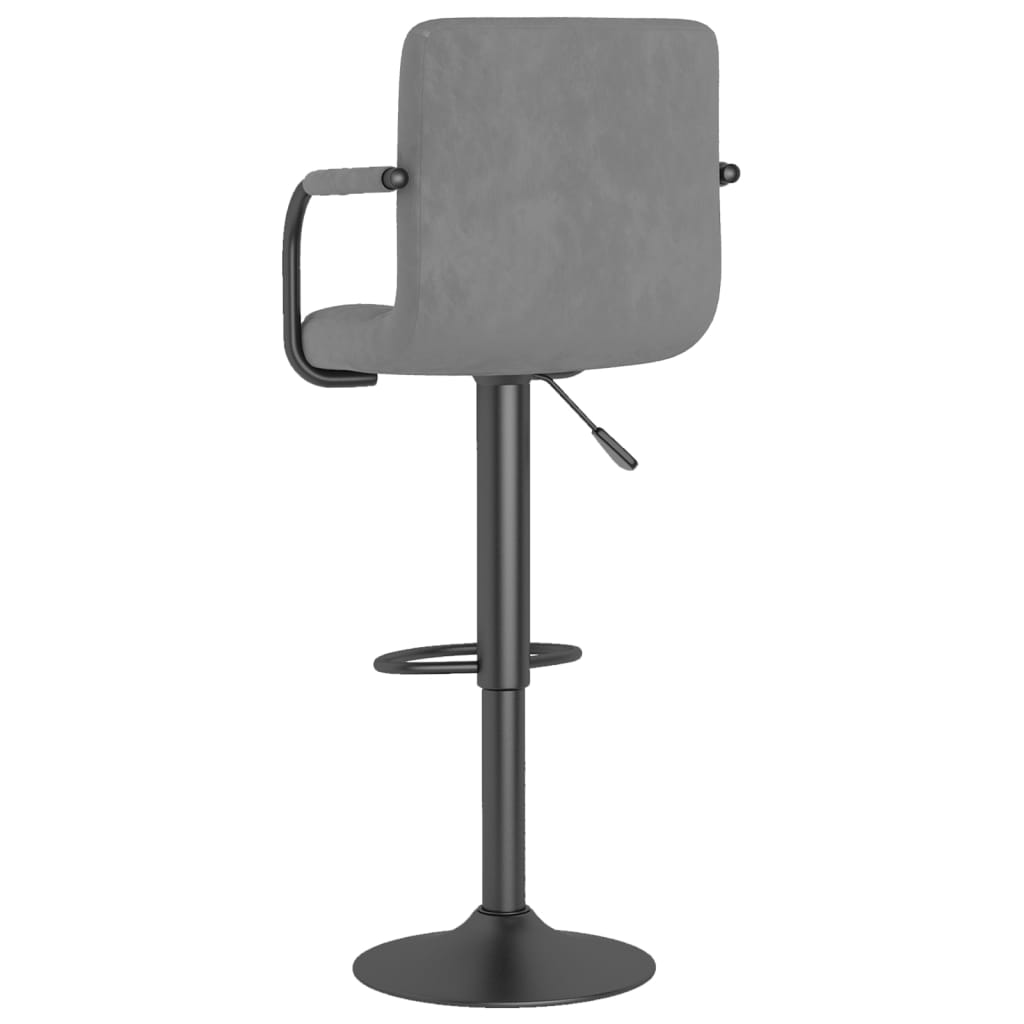 Tabouret de bar Gris clair Velours - XIOS