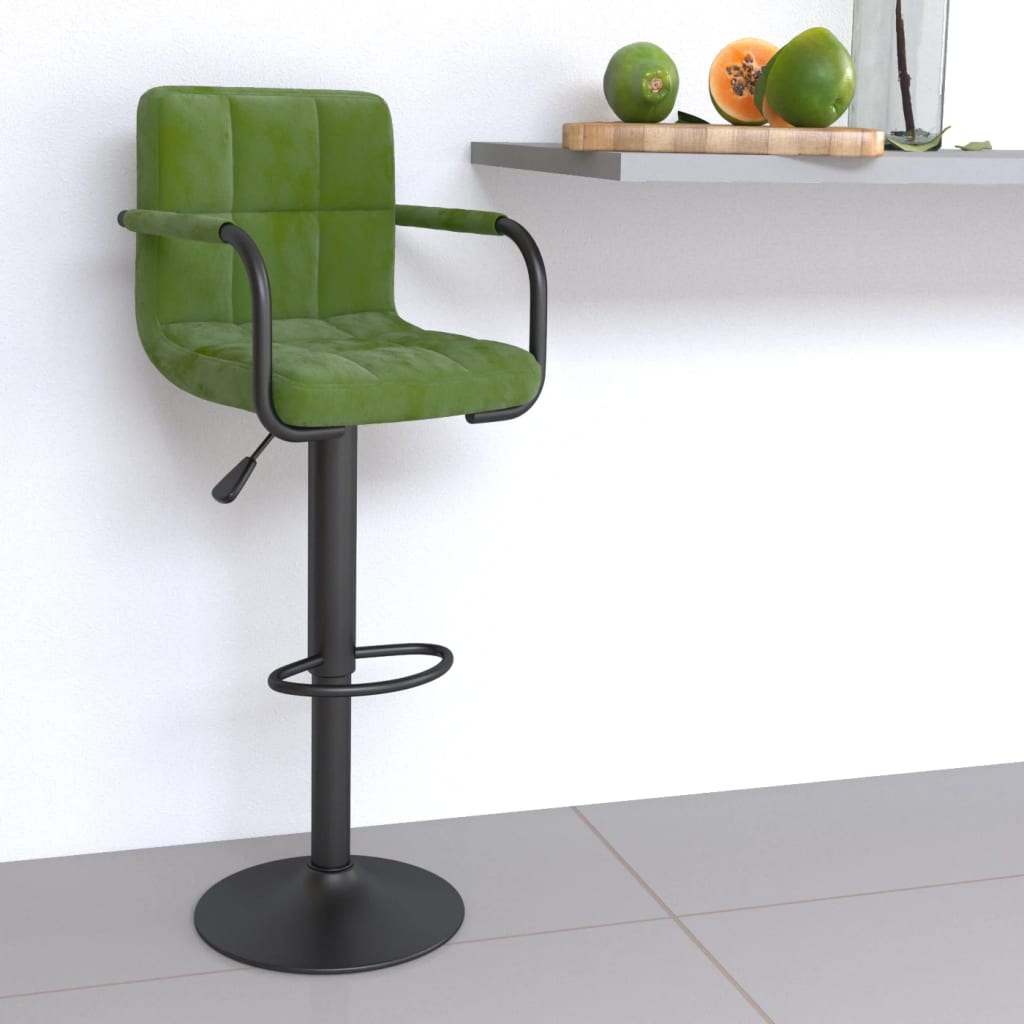Tabouret de bar Vert clair Velours - XIOS