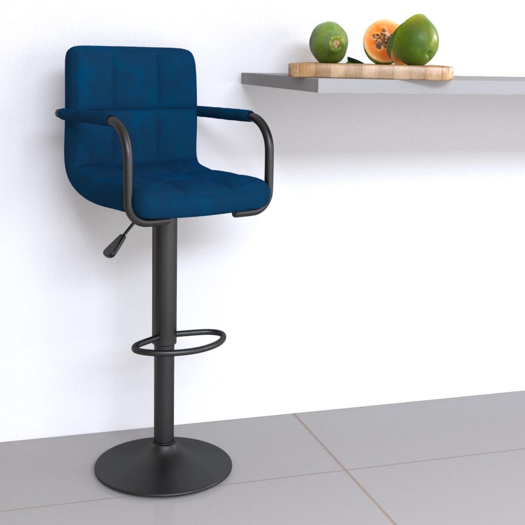 Tabouret de bar Bleu Velours - XIOS