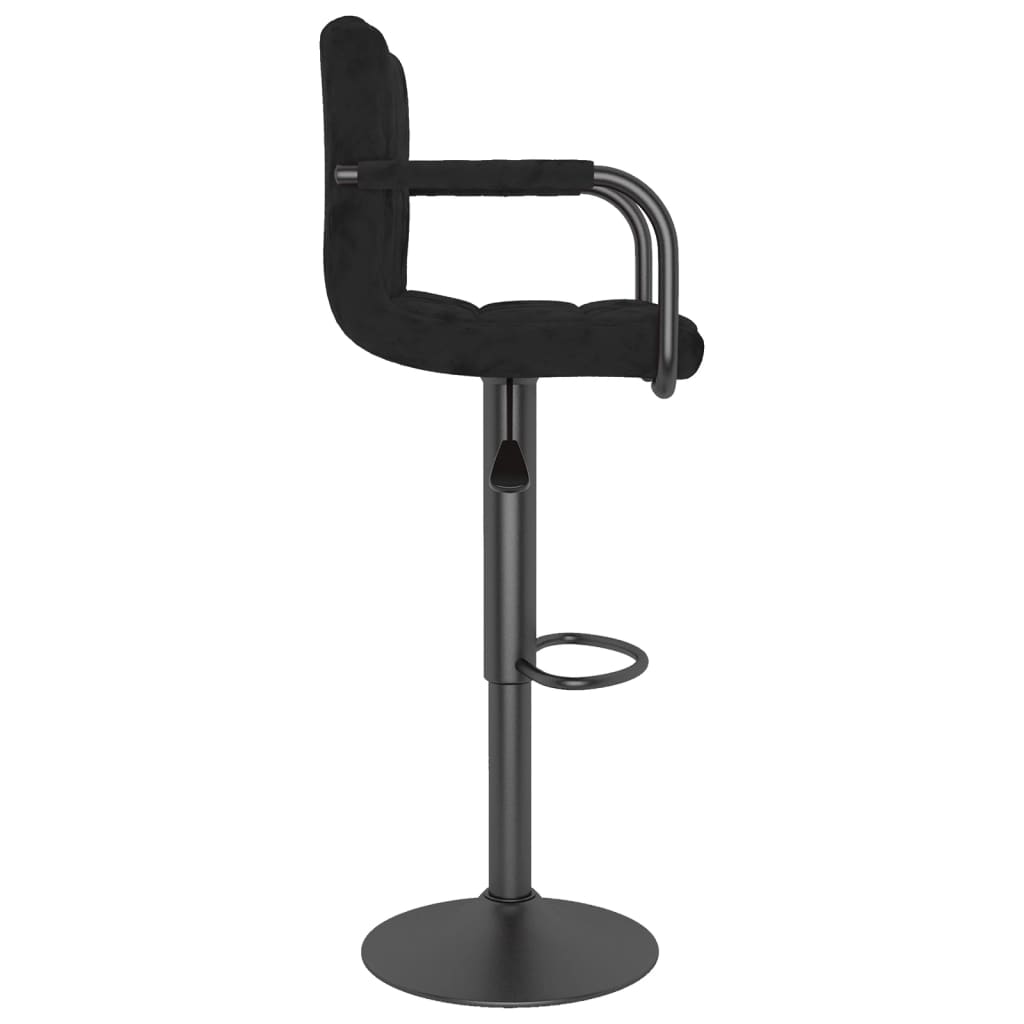 Tabourets de bar lot de 2 noir velours - XIOS