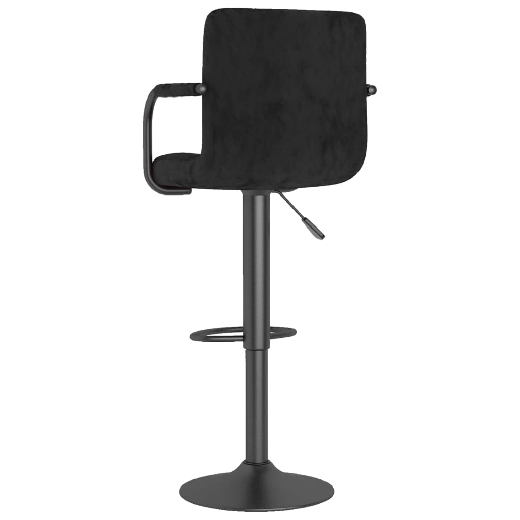 Tabourets de bar lot de 2 noir velours - XIOS