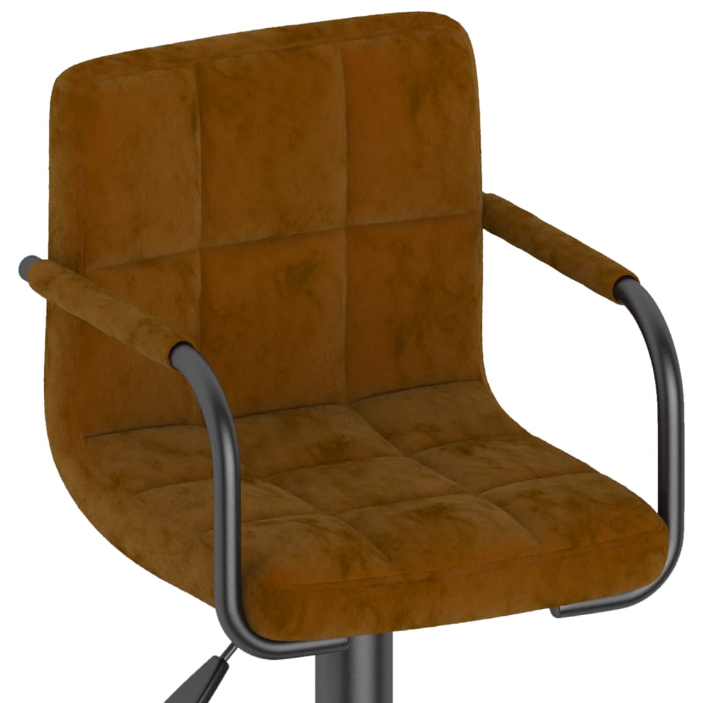 Tabourets de bar lot de 2 marron velours - XIOS