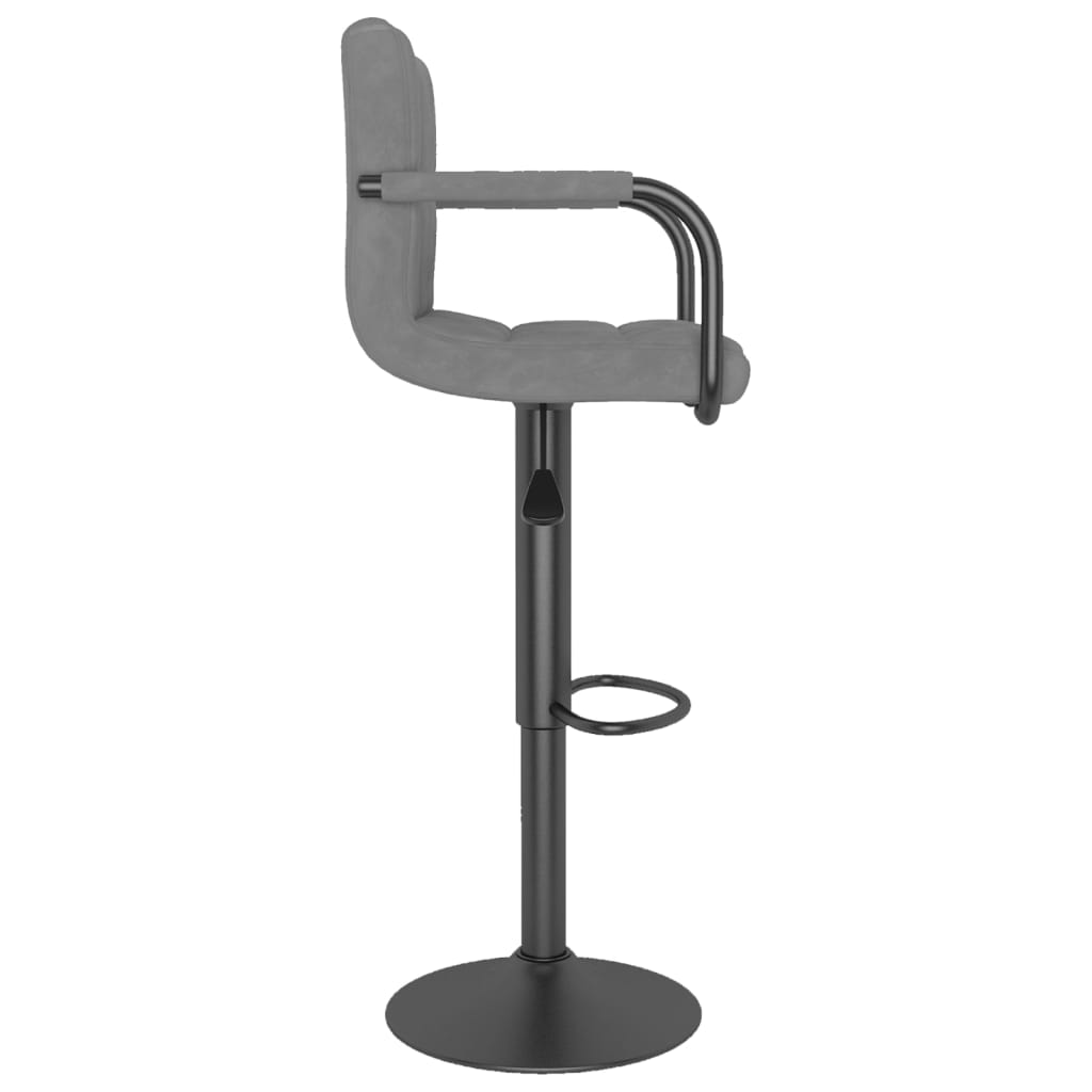 Tabourets de bar lot de 2 gris clair velours - XIOS
