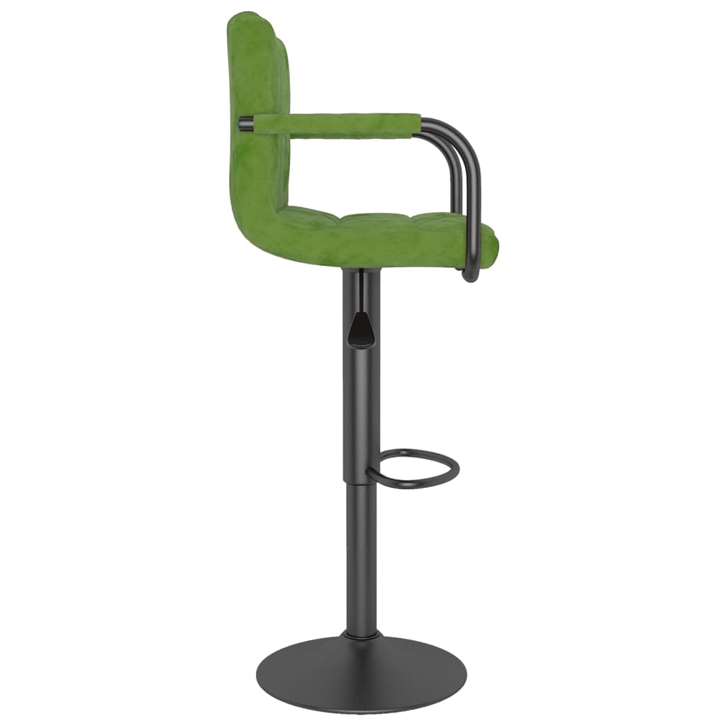 Tabourets de bar lot de 2 vert clair velours - XIOS