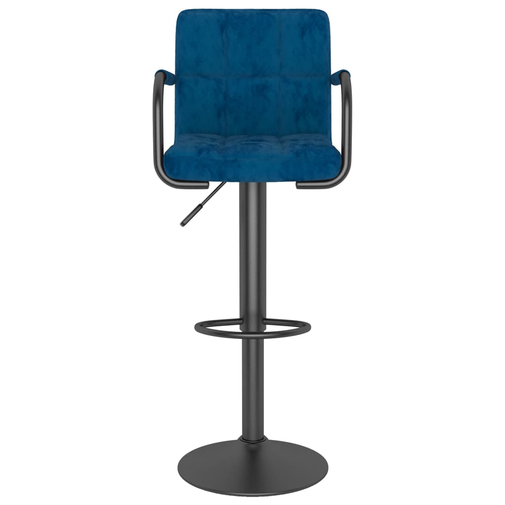 Tabourets de bar lot de 2 bleu velours - XIOS
