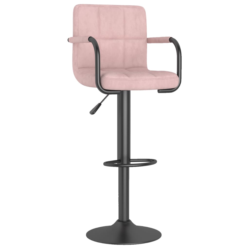 Tabourets de bar lot de 2 rose velours - XIOS