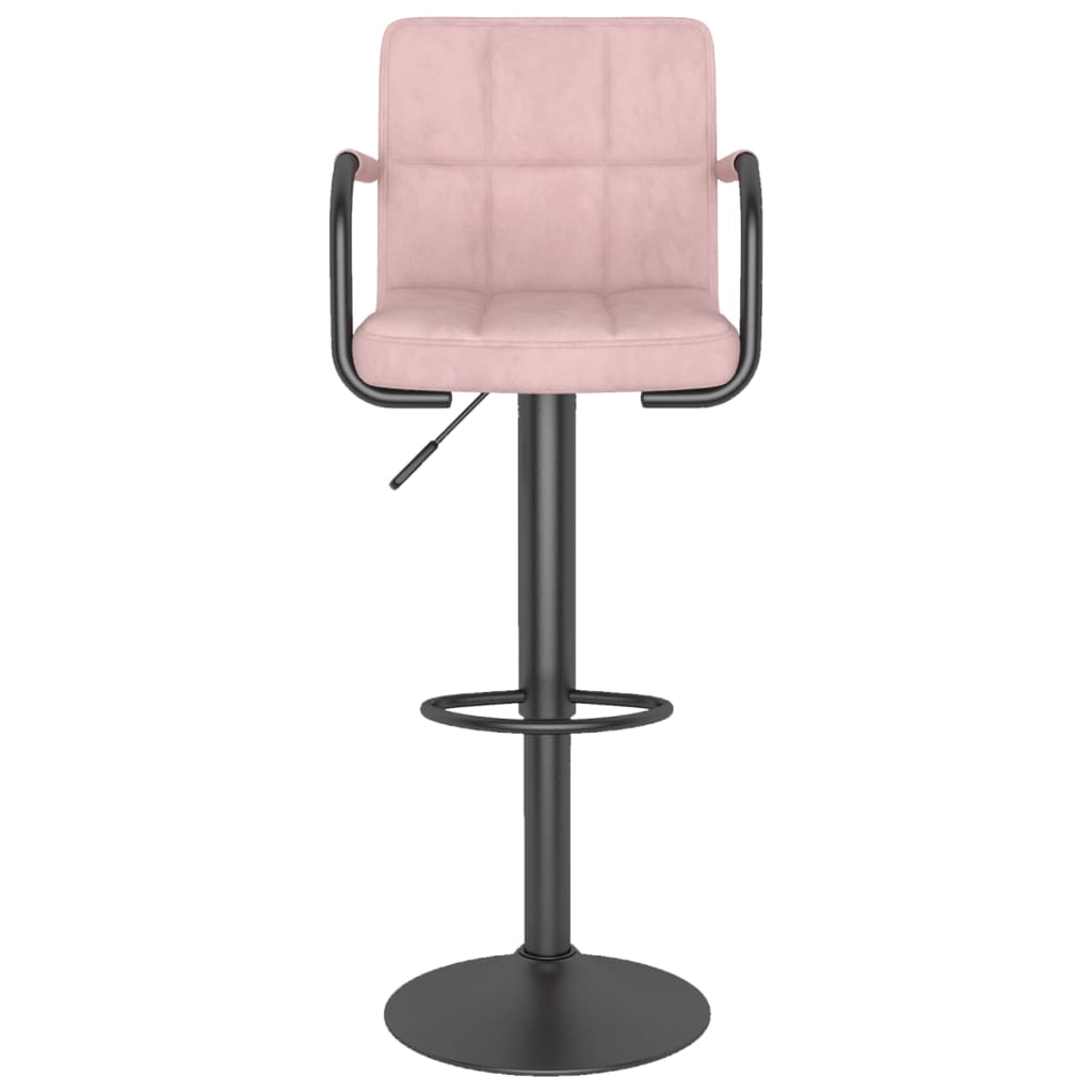 Tabourets de bar lot de 2 rose velours - XIOS