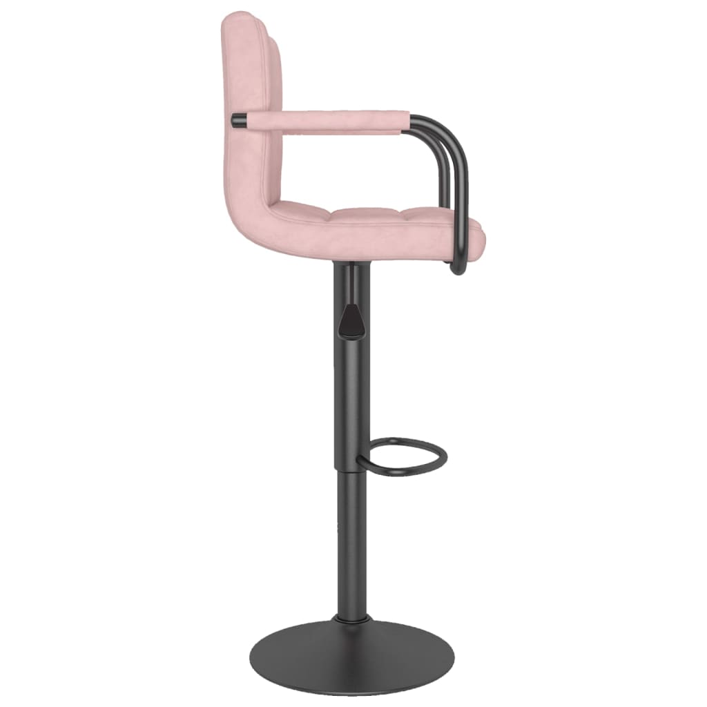 Tabourets de bar lot de 2 rose velours - XIOS