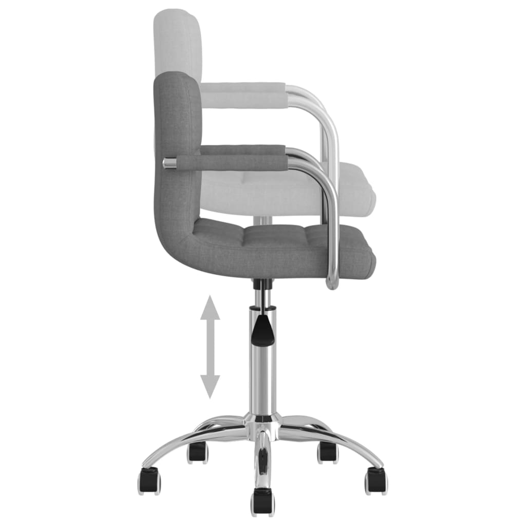Chaise pivotante de bureau Gris clair Tissu - XIOS