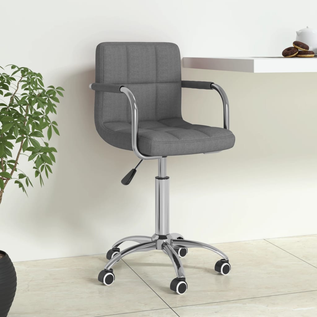 Chaise pivotante de bureau Gris clair Tissu - XIOS