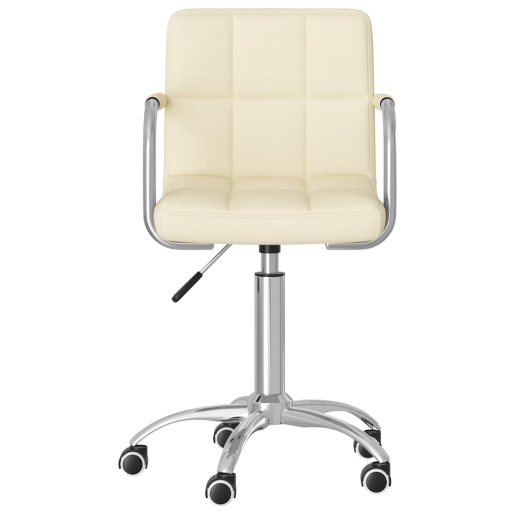 Chaise pivotante de bureau Crème Tissu - XIOS