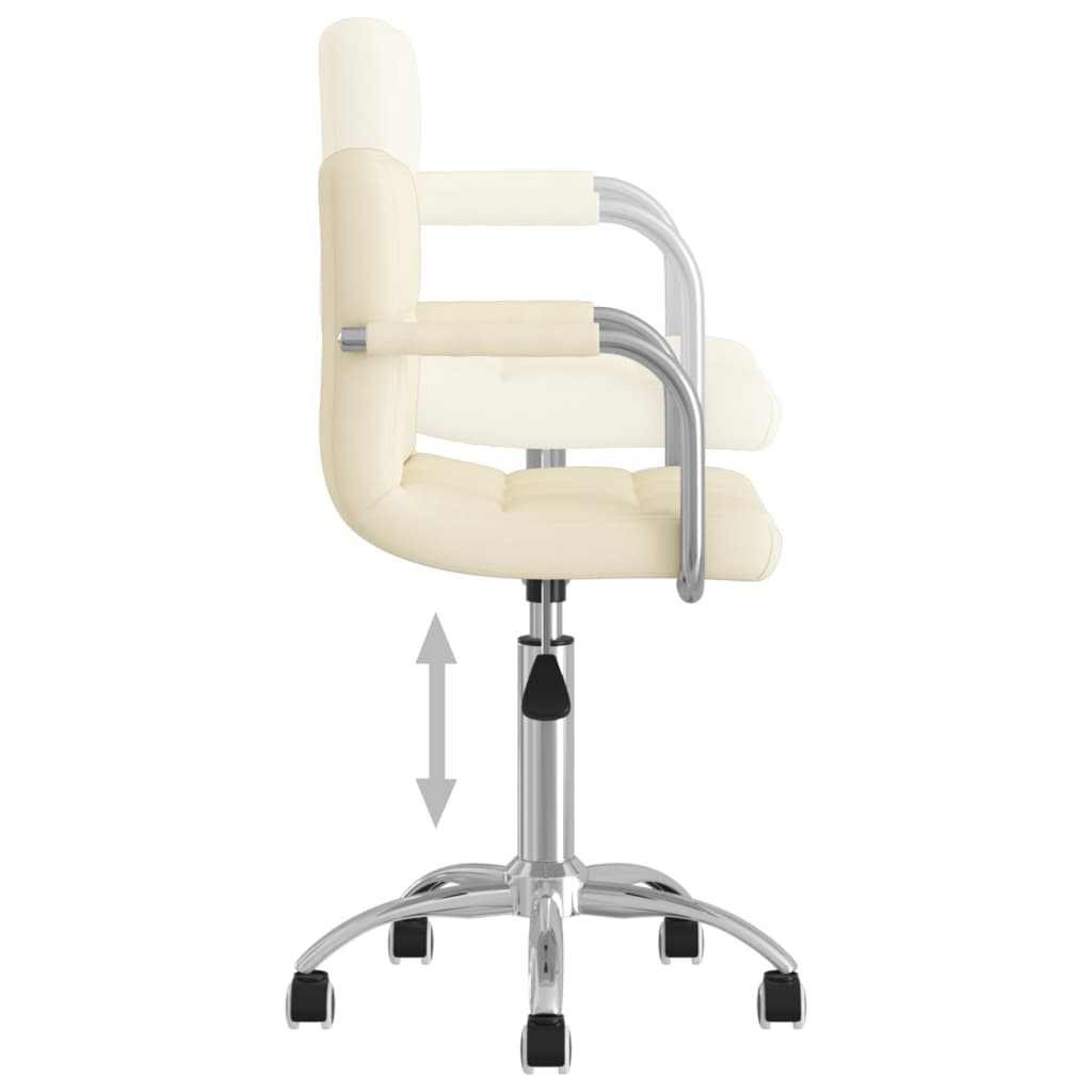 Chaise pivotante de bureau Crème Tissu - XIOS