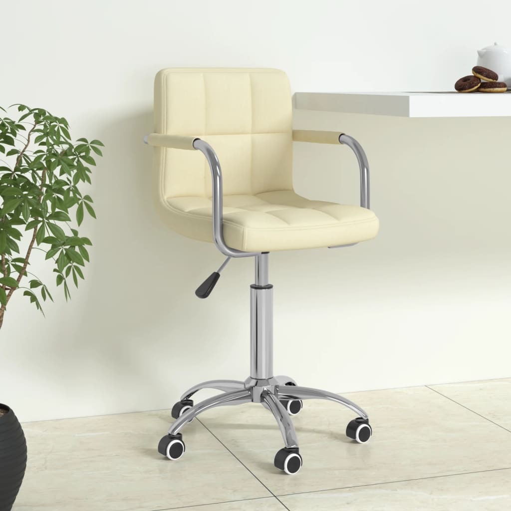 Chaise pivotante de bureau Crème Tissu - XIOS