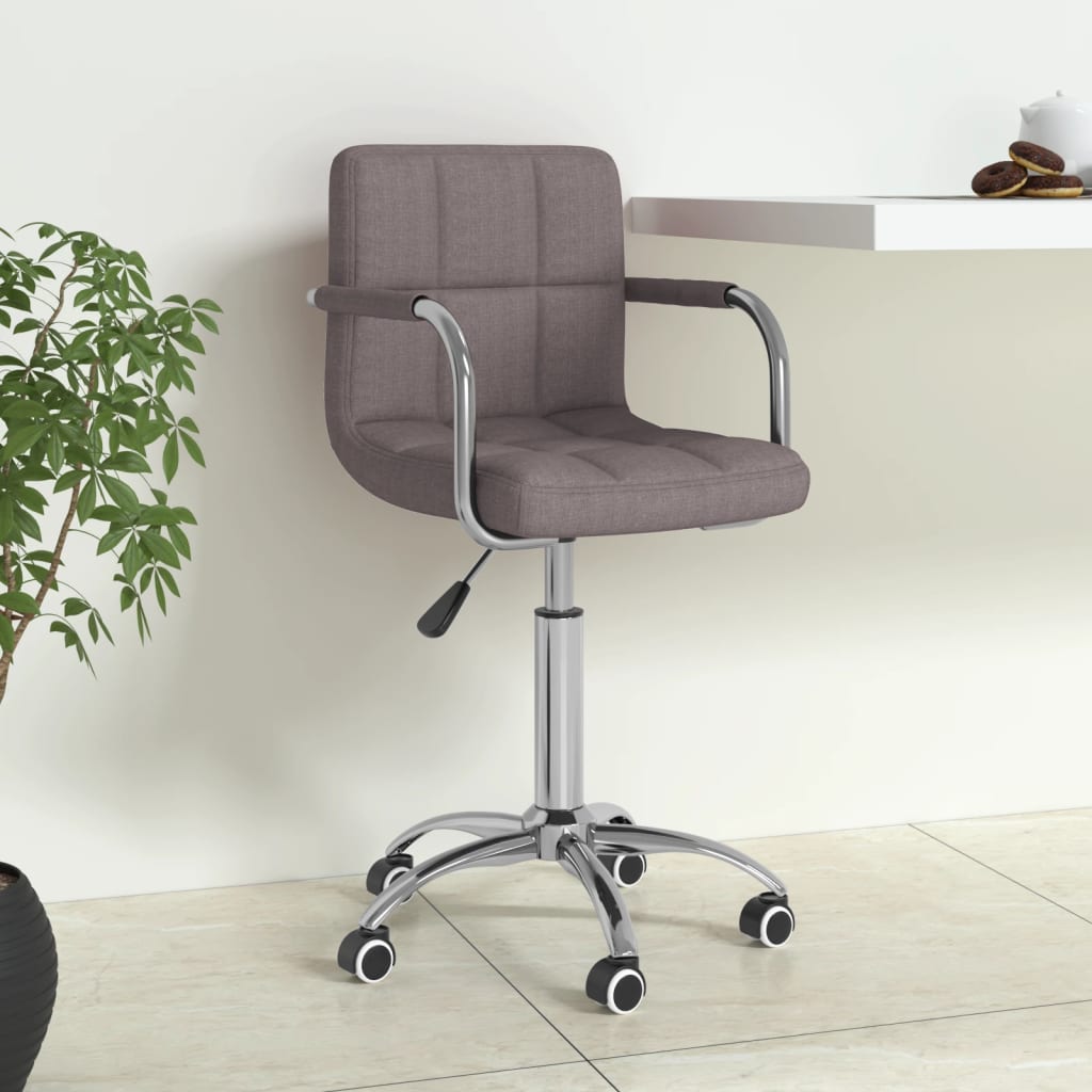 Chaise pivotante de bureau Taupe Tissu - XIOS