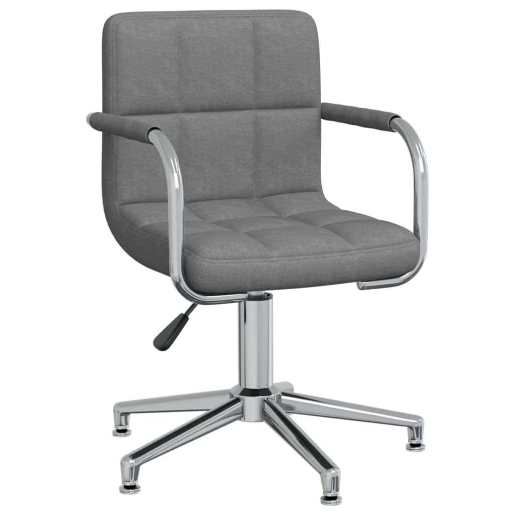 Chaise pivotante de bureau Gris clair Tissu